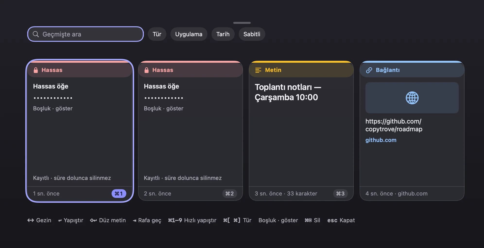 Düşük riskli veriler maskelendiğinde kart numarası ve IBAN örnekleri maskeli kart olarak gösterilir.
